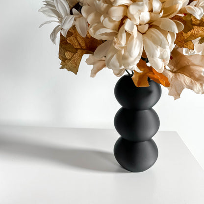 Geometric Vase, Modern Tabletop Sculpture, Layered Flower Holder, Nordic Minimalist