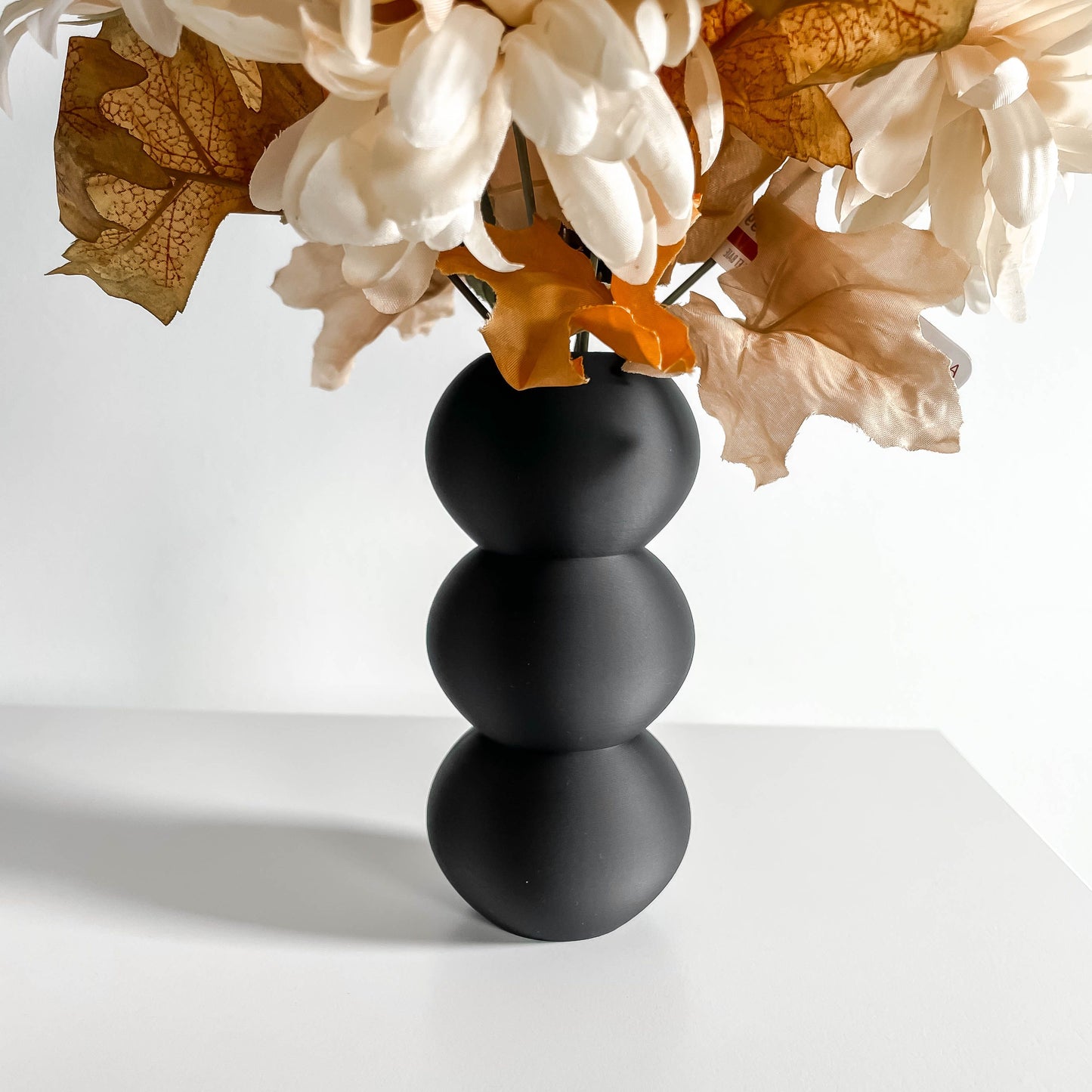 Geometric Vase, Modern Tabletop Sculpture, Layered Flower Holder, Nordic Minimalist