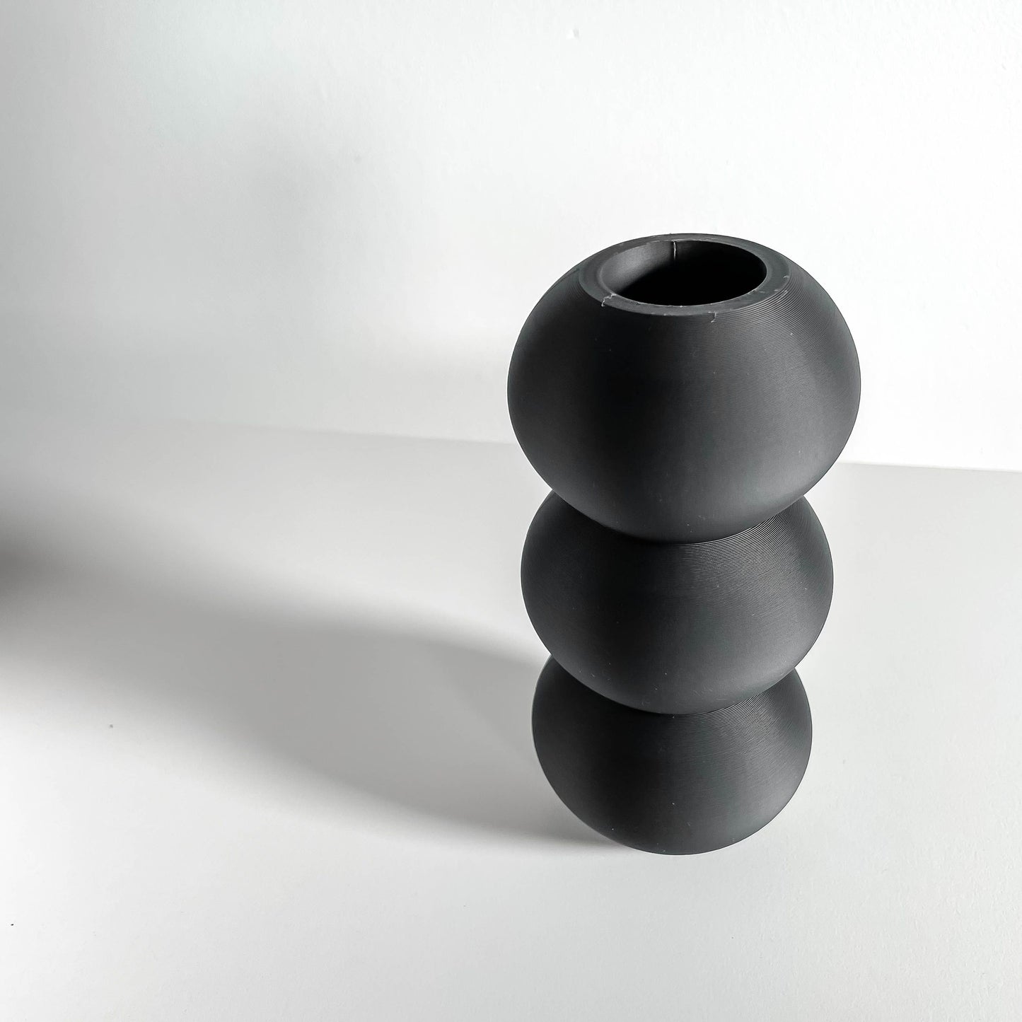 Geometric Vase, Modern Tabletop Sculpture, Layered Flower Holder, Nordic Minimalist