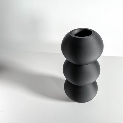 Geometric Vase, Modern Tabletop Sculpture, Layered Flower Holder, Nordic Minimalist