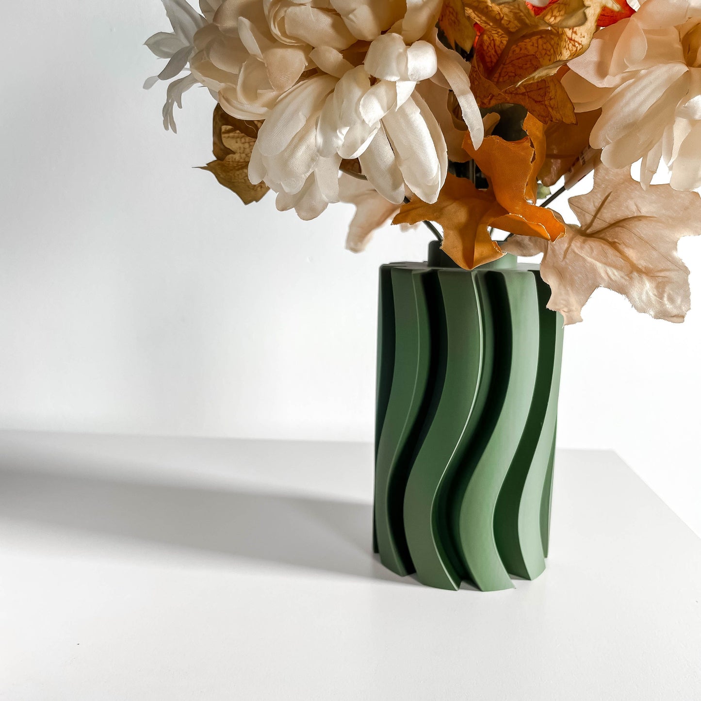Modern Vase, Minimalist Sculptural Tabletop Flower Holder, Geometric Mantel Organizer