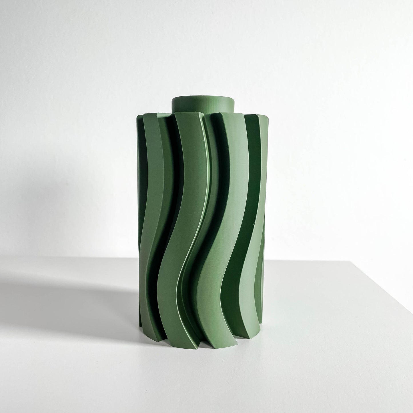 Modern Vase, Minimalist Sculptural Tabletop Flower Holder, Geometric Mantel Organizer