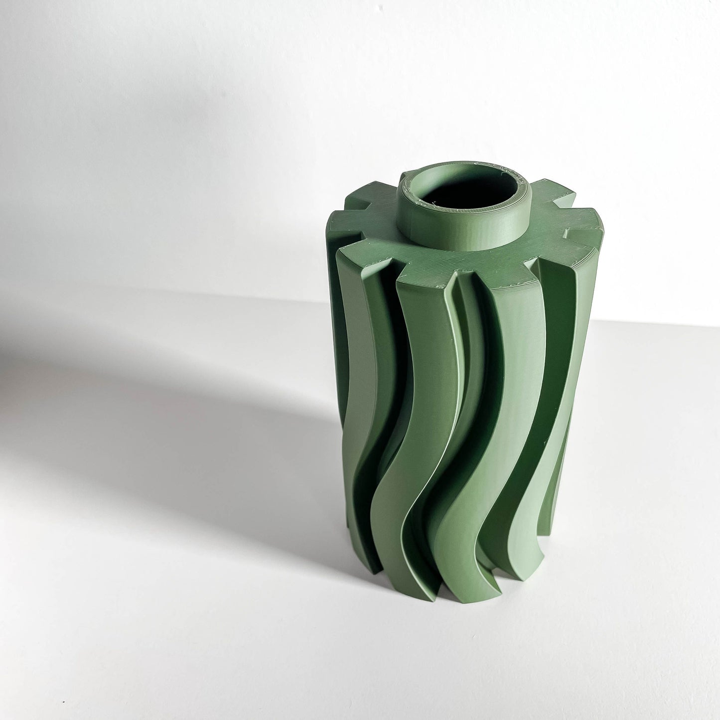 Modern Vase, Minimalist Sculptural Tabletop Flower Holder, Geometric Mantel Organizer