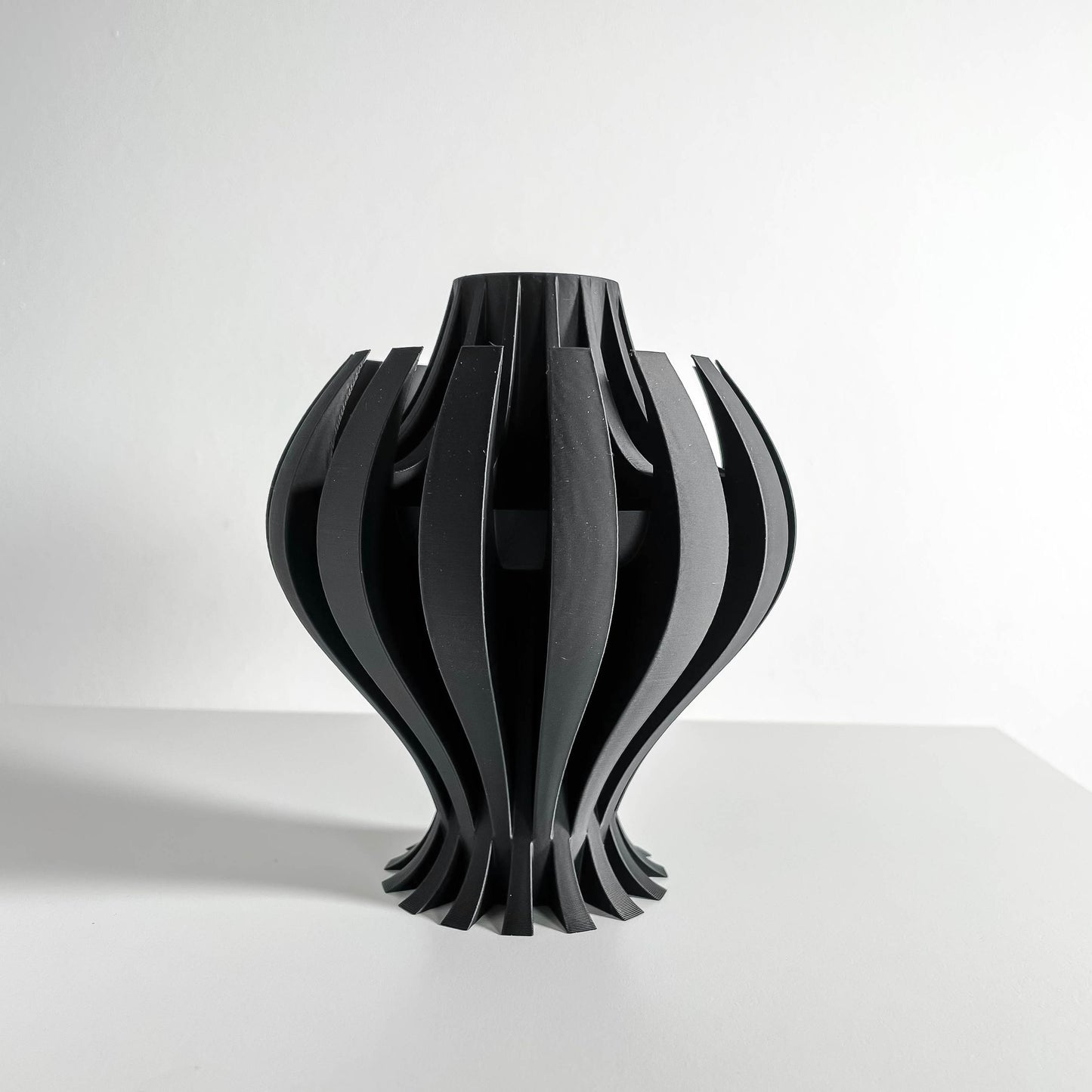 Tabletop Vase, Neutral Pampas Grass Display, Contemporary Sculptural Workspace Accent