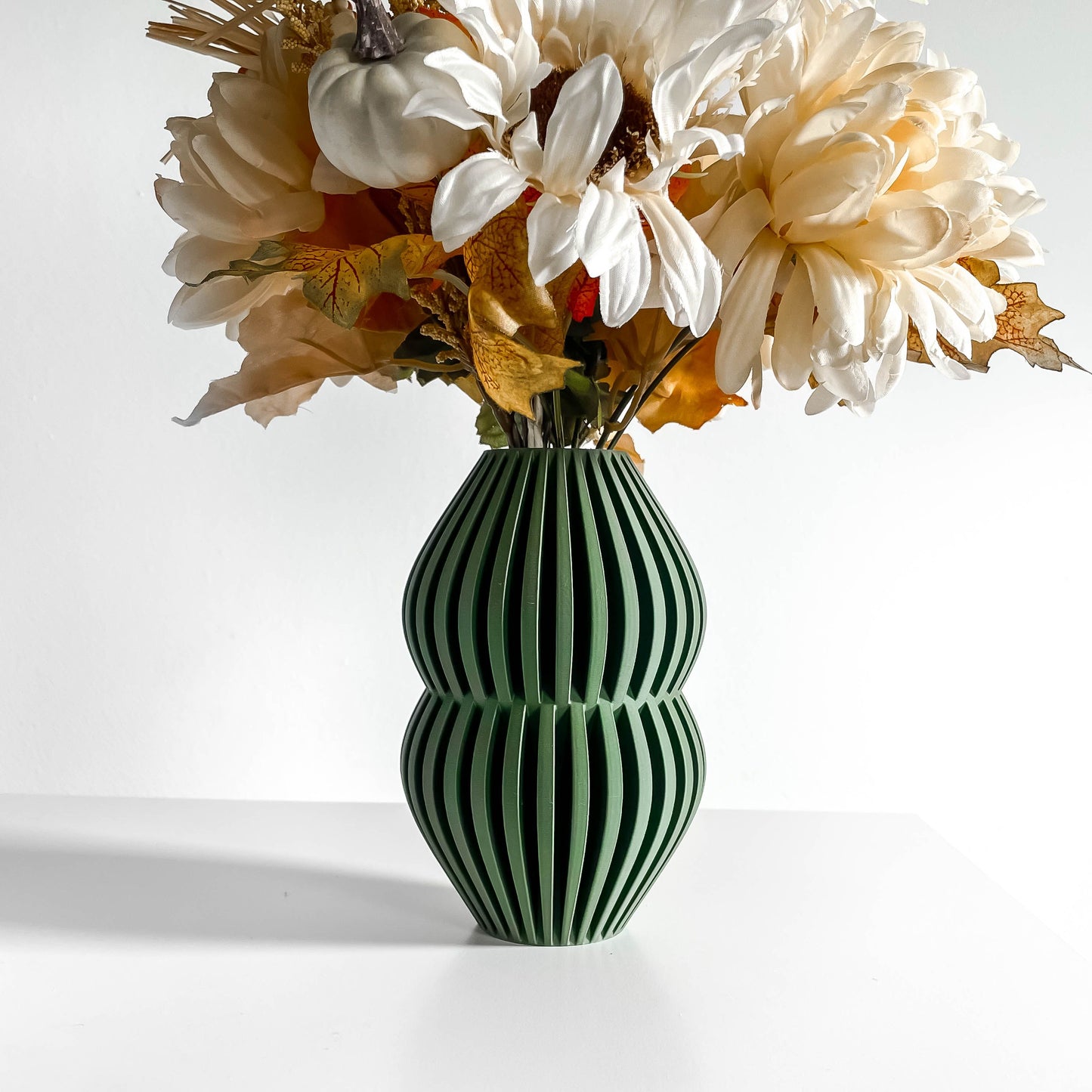 modern vase, architectural sculptural tabletop flower holder, minimalist shelf accent