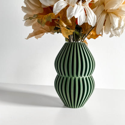 modern vase, architectural sculptural tabletop flower holder, minimalist shelf accent