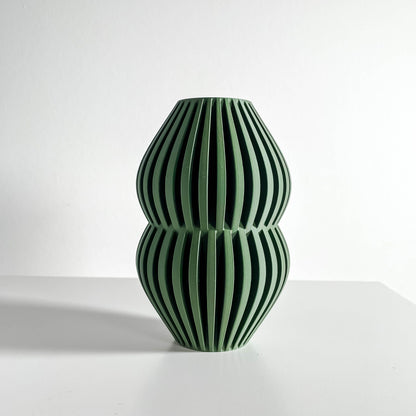 modern vase, architectural sculptural tabletop flower holder, minimalist shelf accent