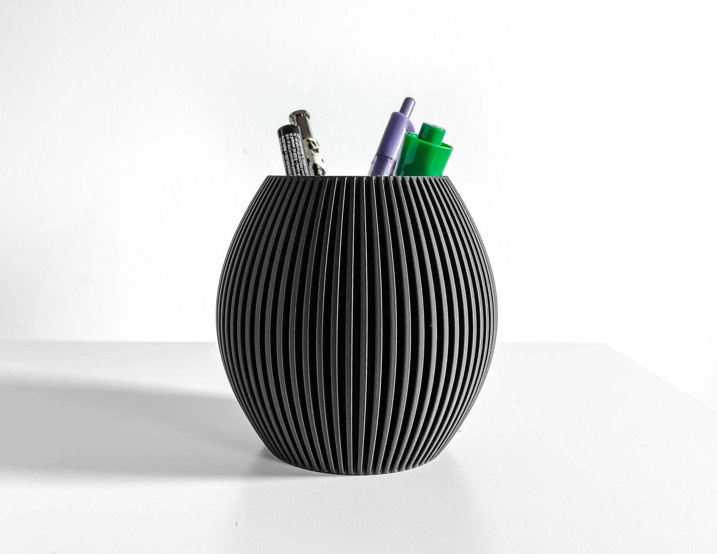 Pen Holder, Minimalist Sculptural Architectural Desk Organizer, Contemporary Pencil Stand Cup