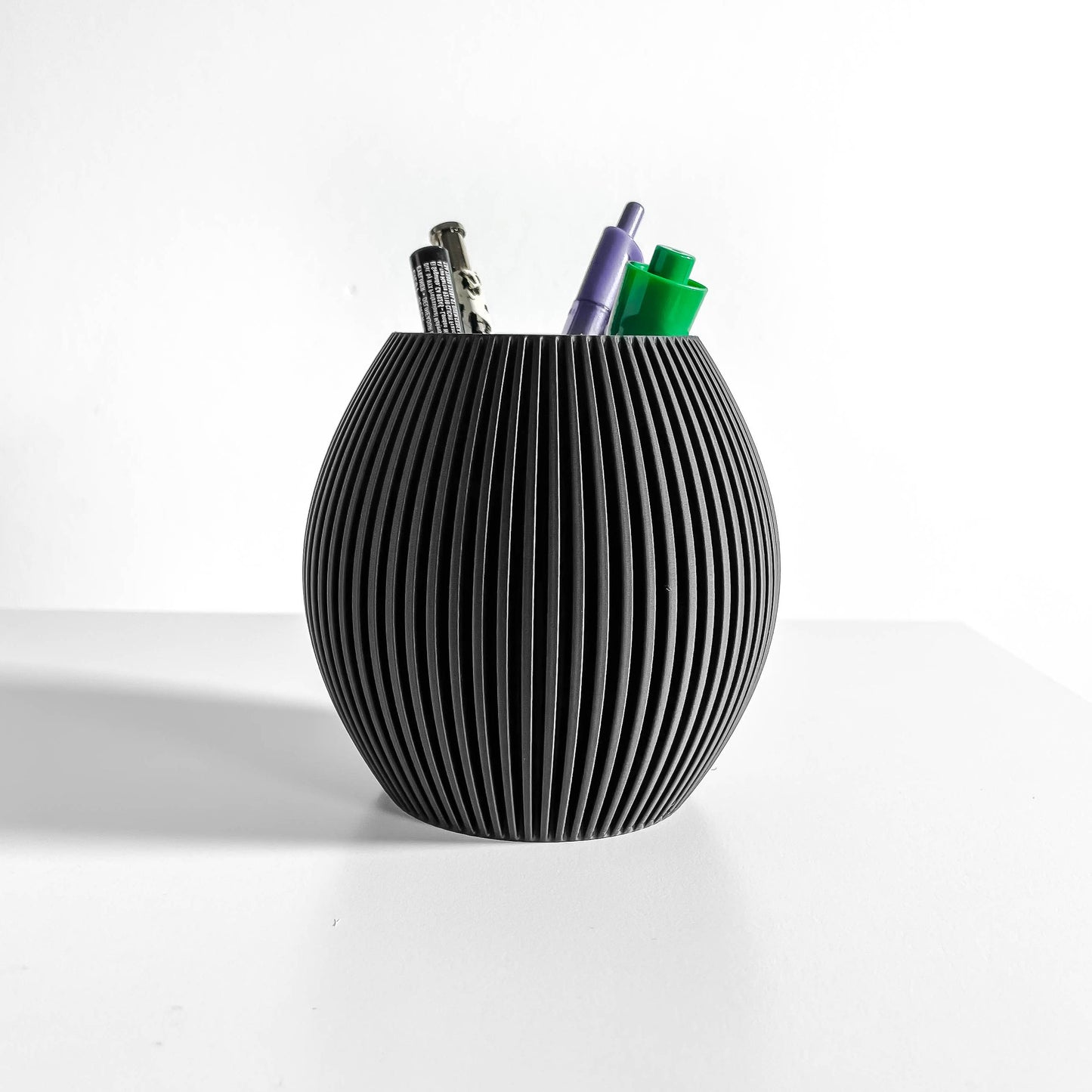 Pen Holder, Minimalist Sculptural Architectural Desk Organizer, Contemporary Pencil Stand Cup