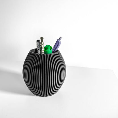 Pen Holder, Minimalist Sculptural Architectural Desk Organizer, Contemporary Pencil Stand Cup