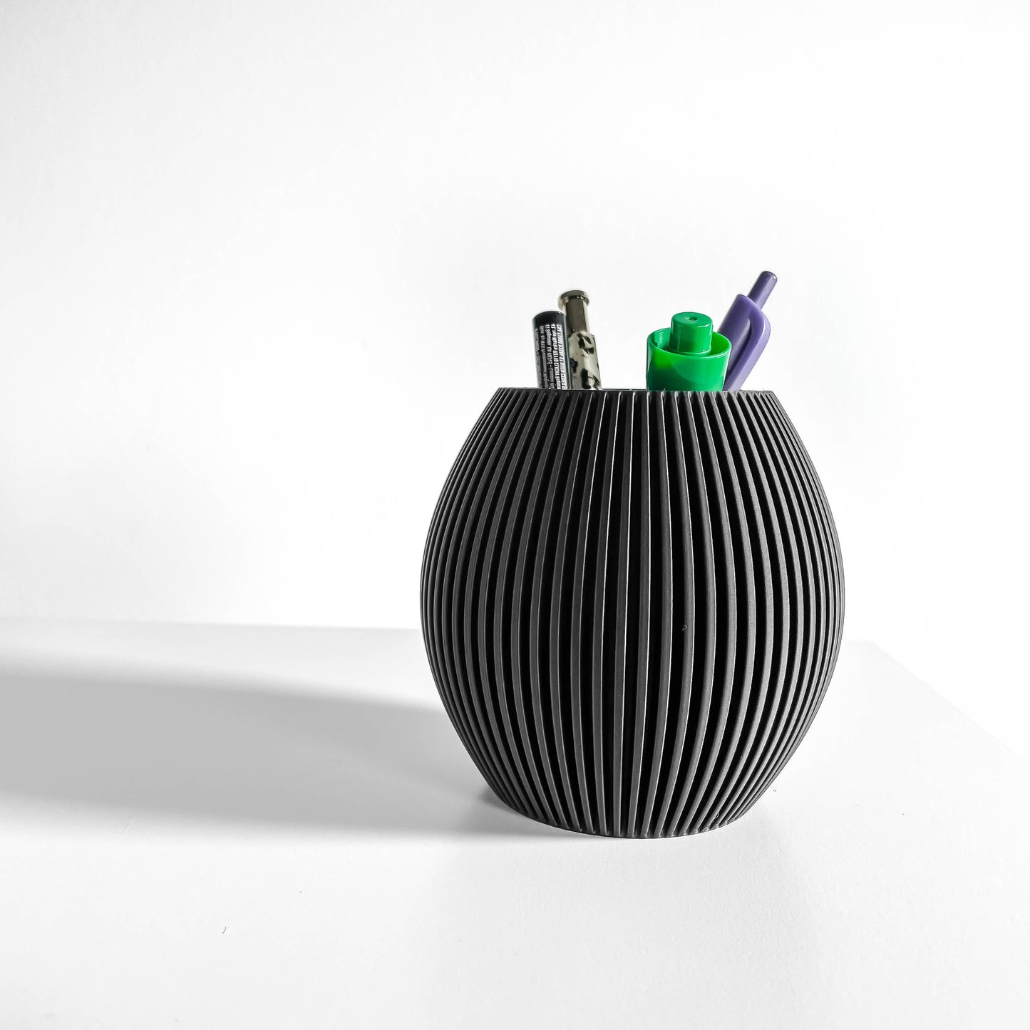 Pen Holder, Minimalist Sculptural Architectural Desk Organizer, Contemporary Pencil Stand Cup