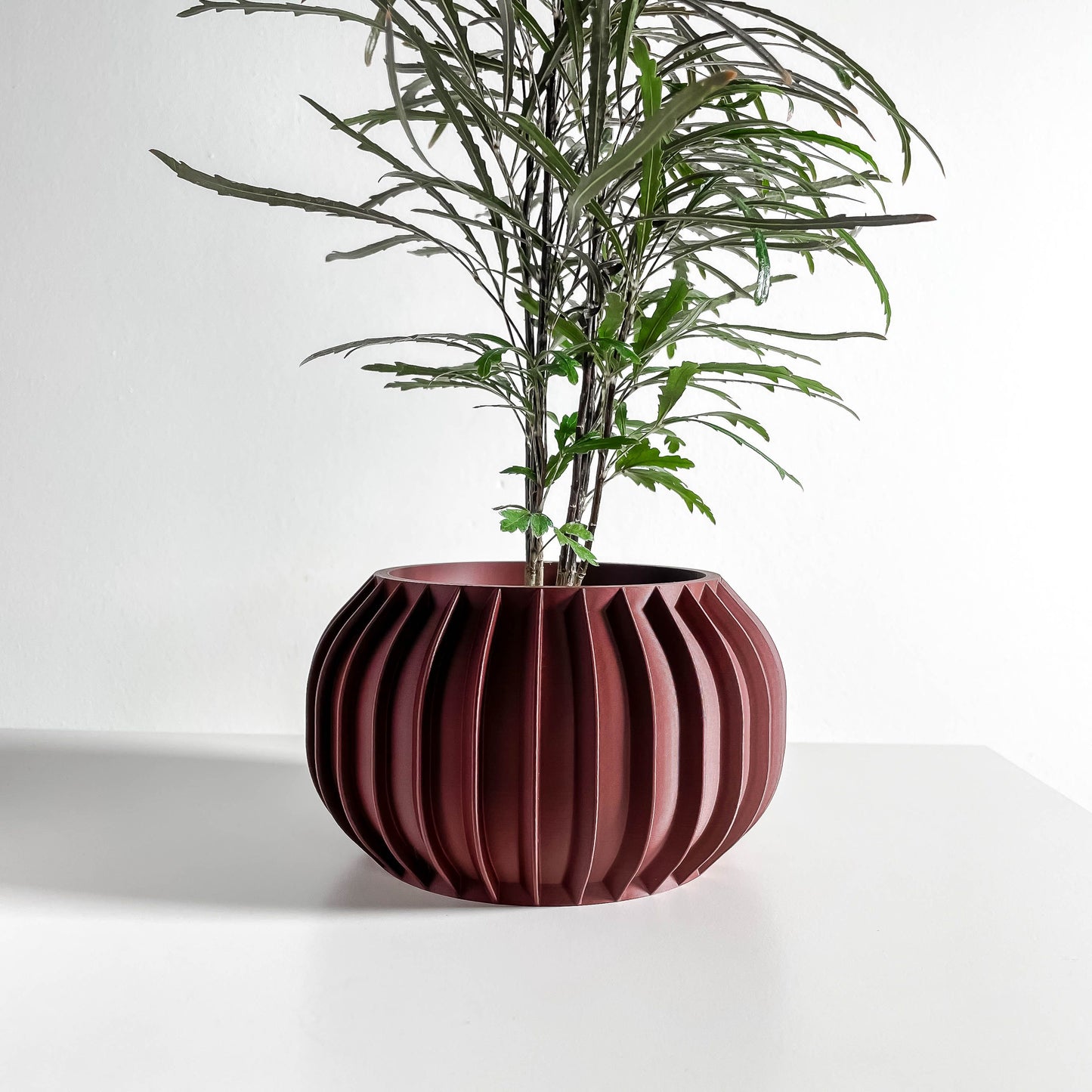 Planter Pot, Geometric Indoor Vessel, Succulent Holder, Minimalist Workspace Accent