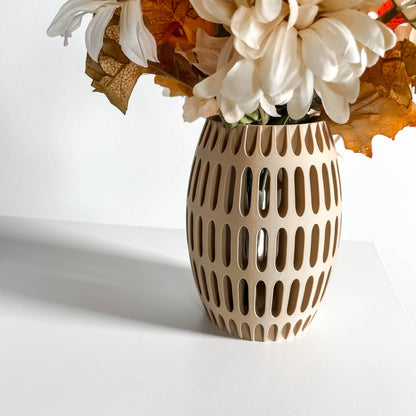 Flower Vase, Layered Organic Sculpture, Minimalist Tabletop Holder, Elegant Japandi