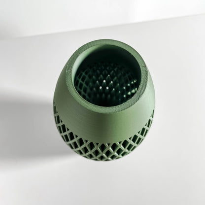 Contemporary Vase, Ribbed Tabletop Flower Holder, Nordic Homestyle Accent, Elegant