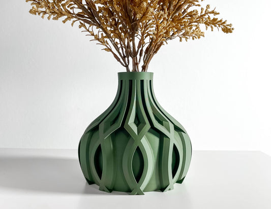 Geometric Vase, Modern Tabletop Flower Holder, Sculptural Nordic Accent, Minimalist