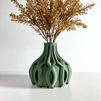 Geometric Vase, Modern Tabletop Flower Holder, Sculptural Minimalist Accent Elegant