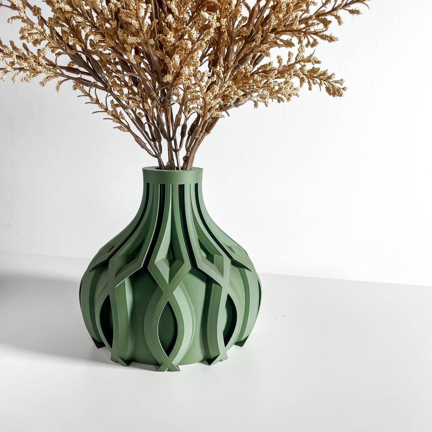 Geometric Vase, Modern Tabletop Flower Holder, Sculptural Nordic Accent, Minimalist