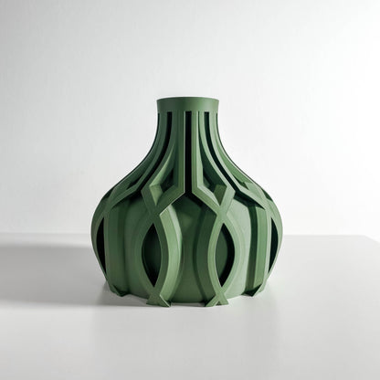 Geometric Vase, Modern Tabletop Flower Holder, Sculptural Nordic Accent, Minimalist