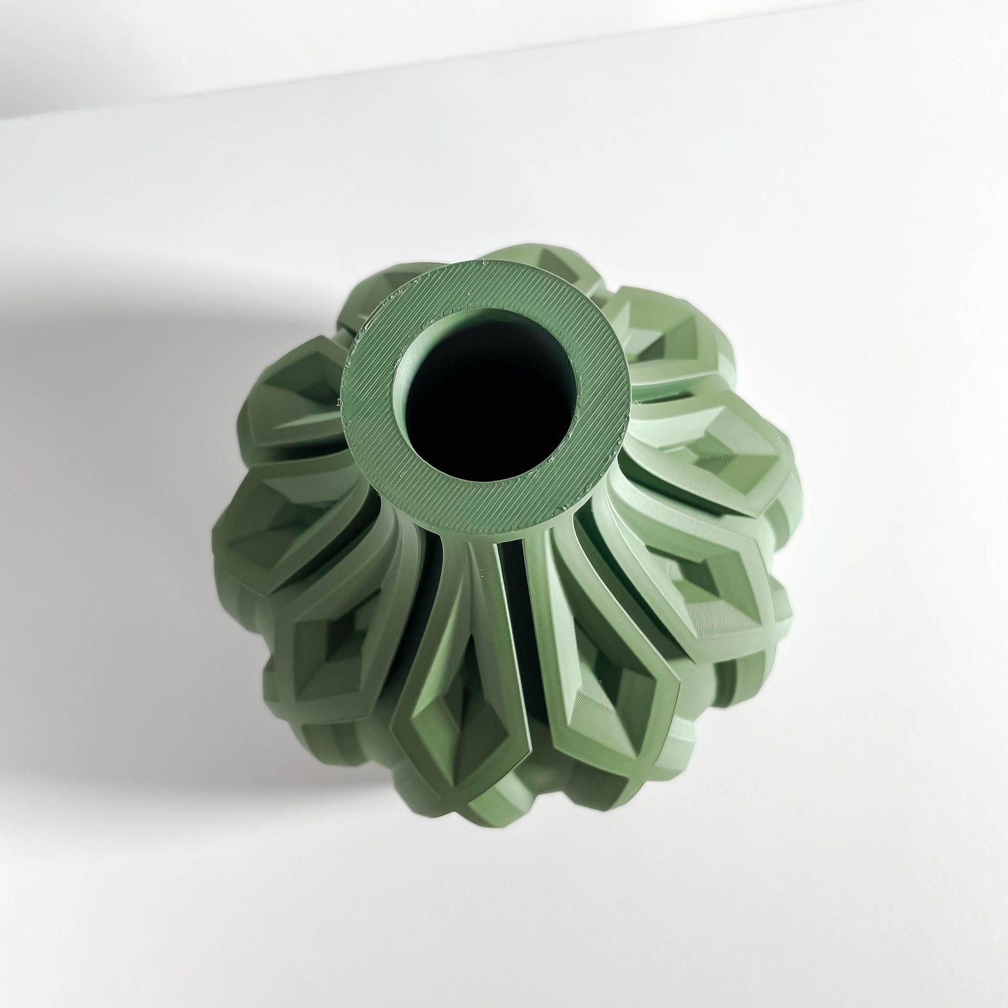 Geometric Vase, Modern Tabletop Flower Holder, Sculptural Minimalist Accent Elegant