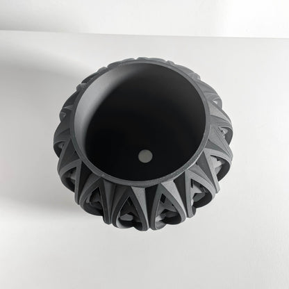 Geometric Planter Pot, Succulent Holder, Desktop Plant Vessel, Modern Accent Piece, Unique Faceted Decor