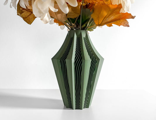 Tabletop Vase, Geometric Vessel, Contemporary Flower Holder, Mantel Accent, Sculptural