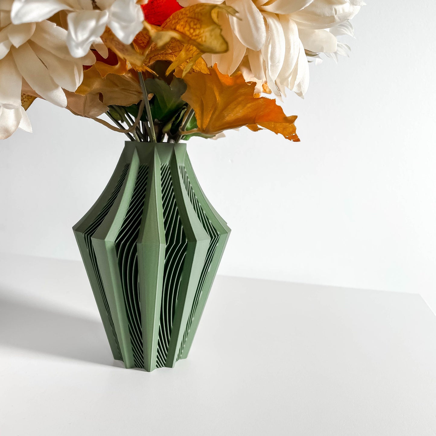 Tabletop Vase, Geometric Vessel, Contemporary Flower Holder, Mantel Accent, Sculptural