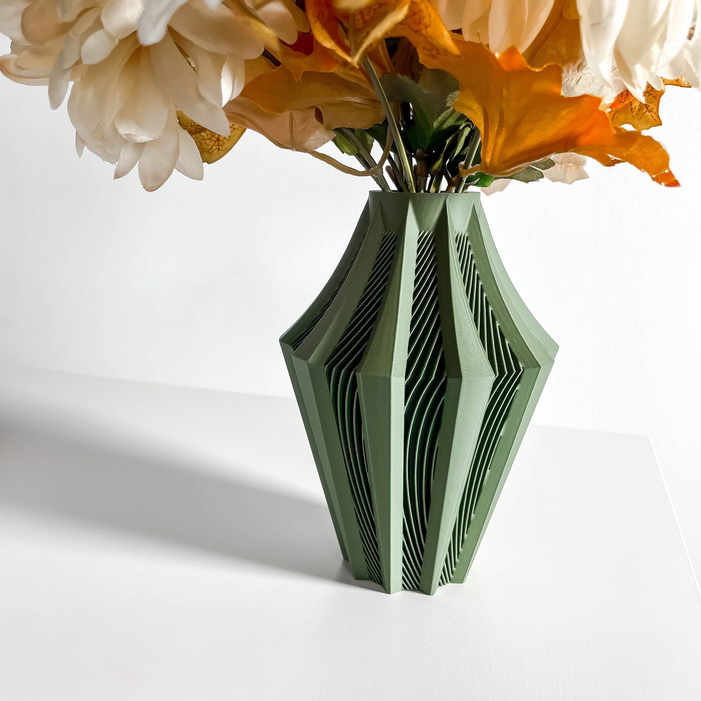 Tabletop Vase, Geometric Vessel, Contemporary Flower Holder, Mantel Accent, Sculptural