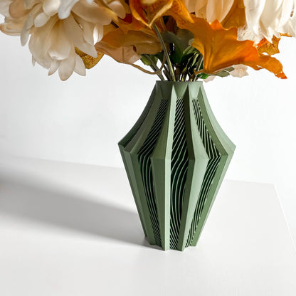 Tabletop Vase, Geometric Vessel, Contemporary Flower Holder, Mantel Accent, Sculptural