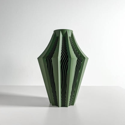 Tabletop Vase, Geometric Vessel, Contemporary Flower Holder, Mantel Accent, Sculptural