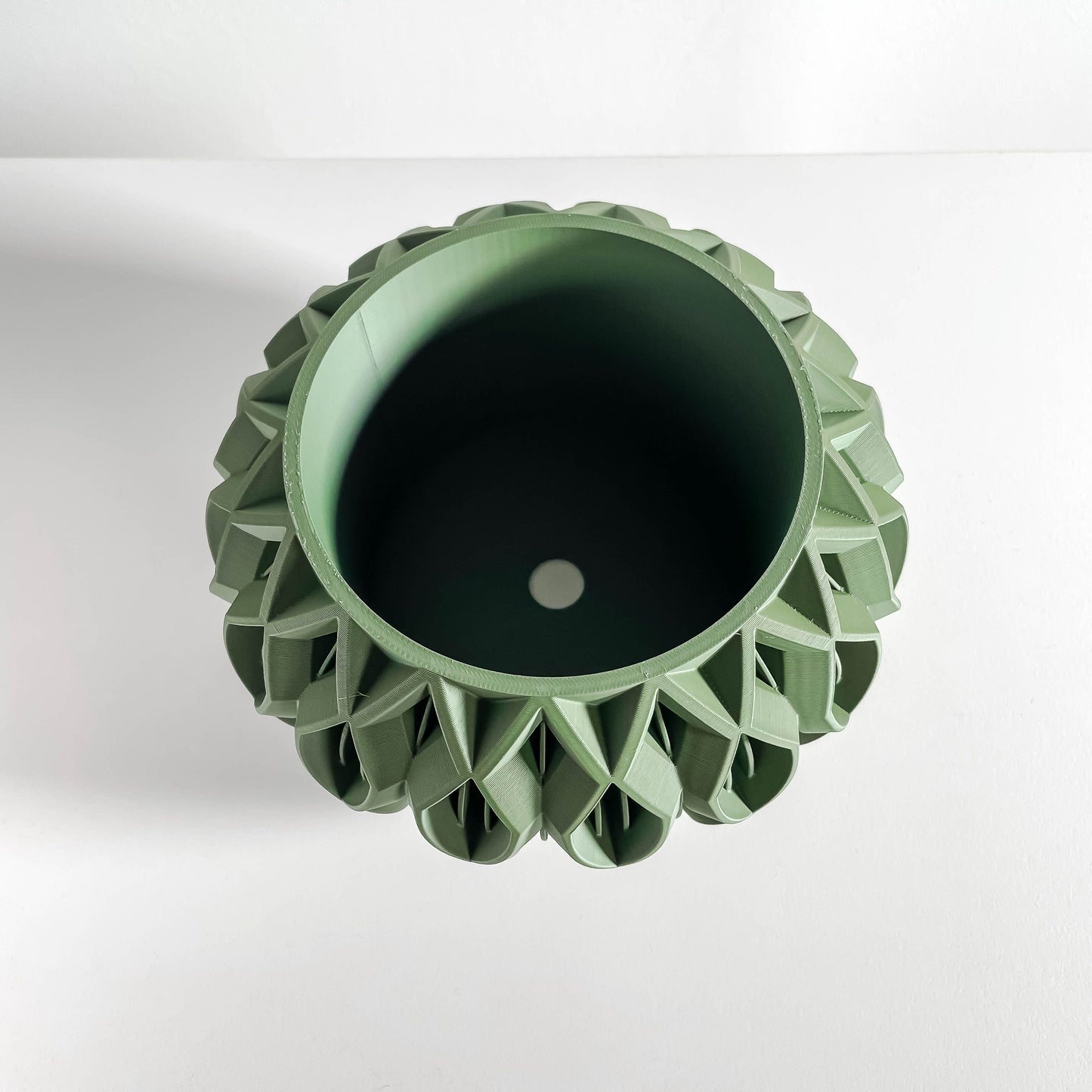 Planter Pot, Octagonal Succulent Display, Desktop Herb Holder, Architectural Modern