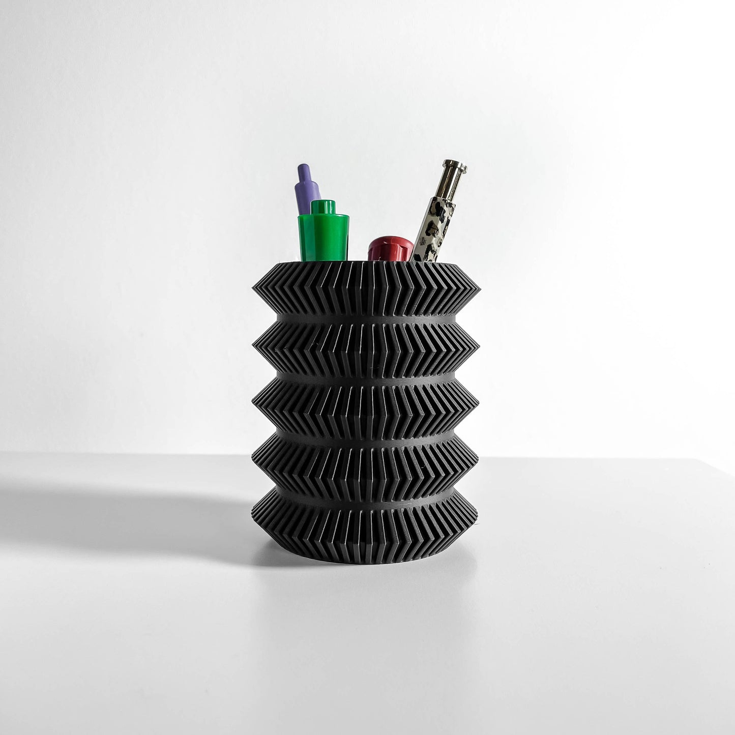 Desk Organizer, Pen Holder, Pencil Cup, Minimalist Workstation Accessory, Contemporary