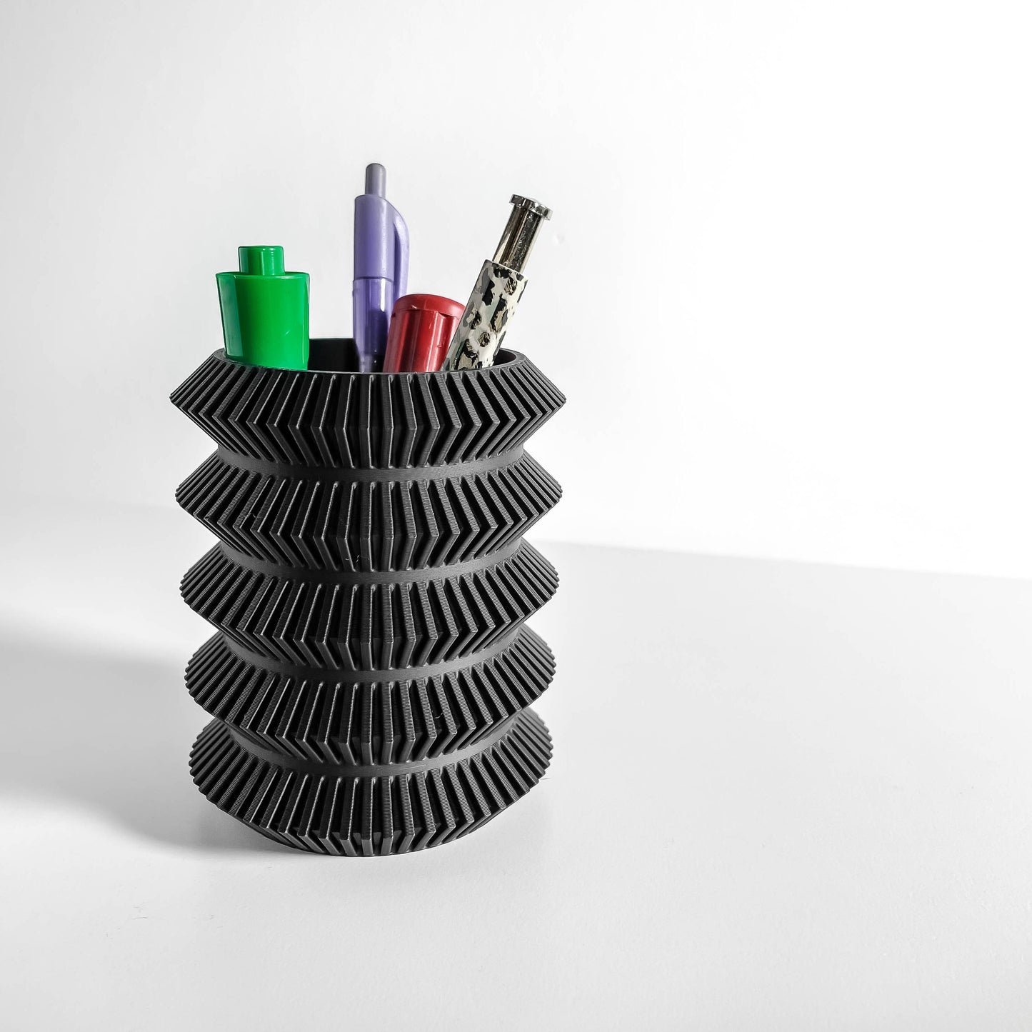 Desk Organizer, Pen Holder, Pencil Cup, Minimalist Workstation Accessory, Contemporary