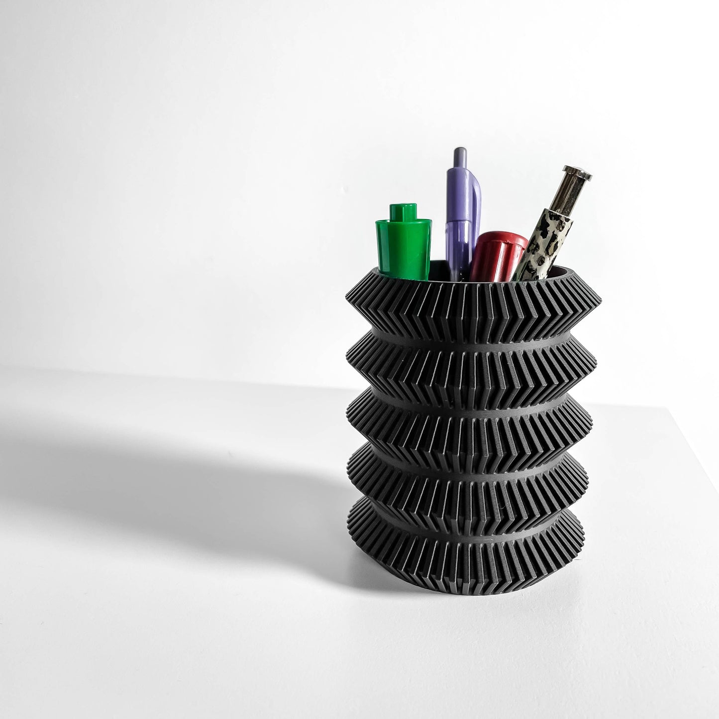 Desk Organizer, Pen Holder, Pencil Cup, Minimalist Workstation Accessory, Contemporary