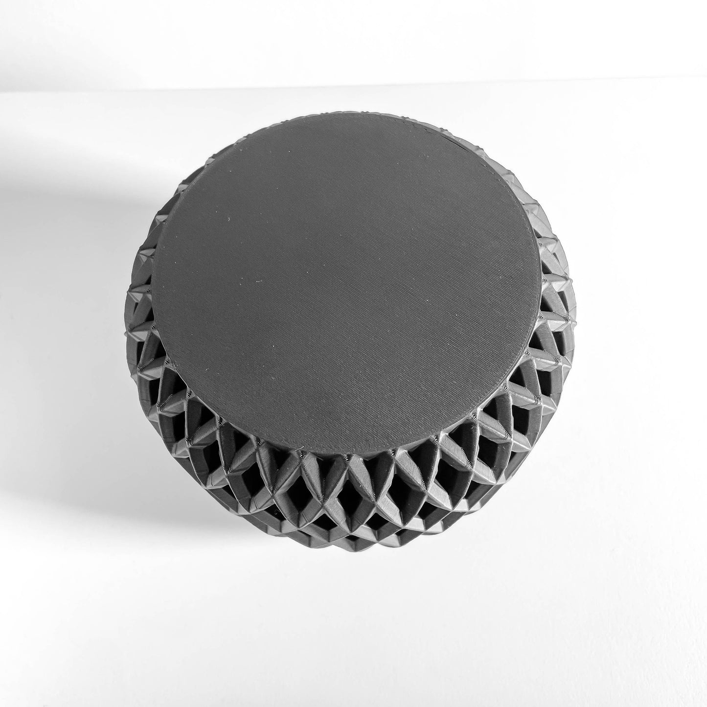 Lidded Container, Twist Lid Countertop Organizer, Minimalist Sculptural Vanity Multisize