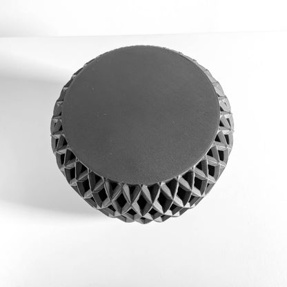 Lidded Container, Twist Lid Countertop Organizer, Minimalist Sculptural Vanity Multisize