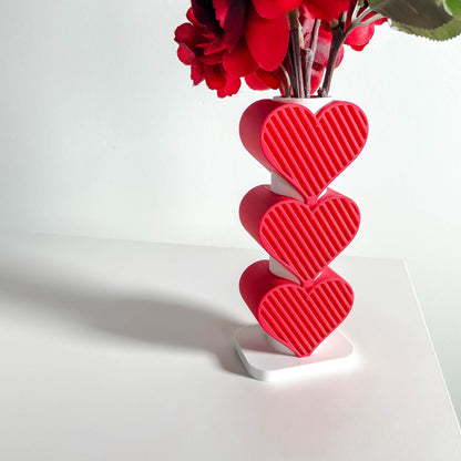 Valentine Vase, Contemporary Bud Holder, Minimalist Tabletop Display, Elegant ArtDeco