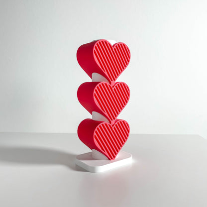 Valentine Vase, Contemporary Bud Holder, Minimalist Tabletop Display, Elegant ArtDeco