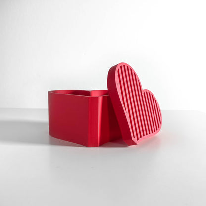 Trinket Jar, Heart-Shaped Vanity Catchall, Sculptural Jewelry Storage, Minimalist Organizer