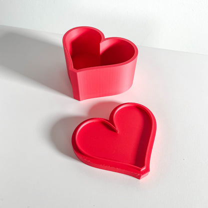 Trinket Jar, Heart-Shaped Vanity Catchall, Sculptural Jewelry Storage, Minimalist Organizer