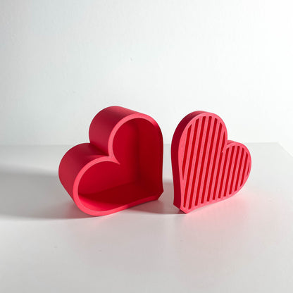 Trinket Jar, Heart-Shaped Vanity Catchall, Sculptural Jewelry Storage, Minimalist Organizer