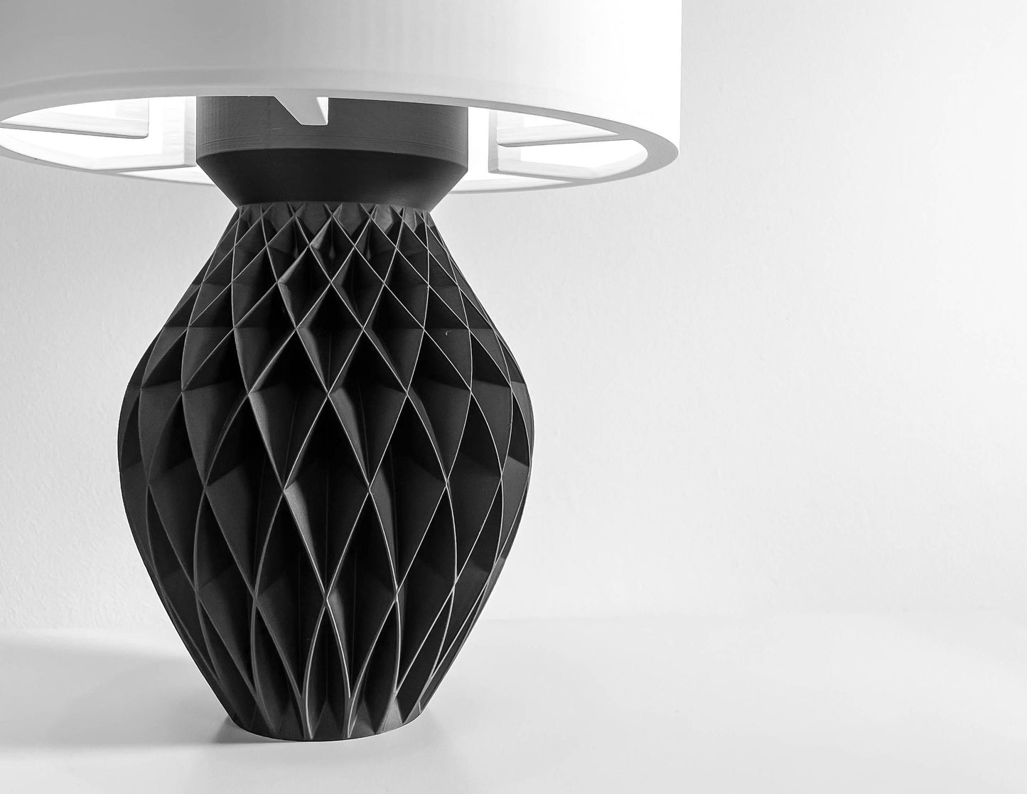 Table Lamp Modern, Architectural Bedside Workspace Reading Light, Minimalist Geometric