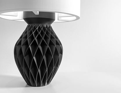 Table Lamp Modern, Architectural Bedside Workspace Reading Light, Minimalist Geometric