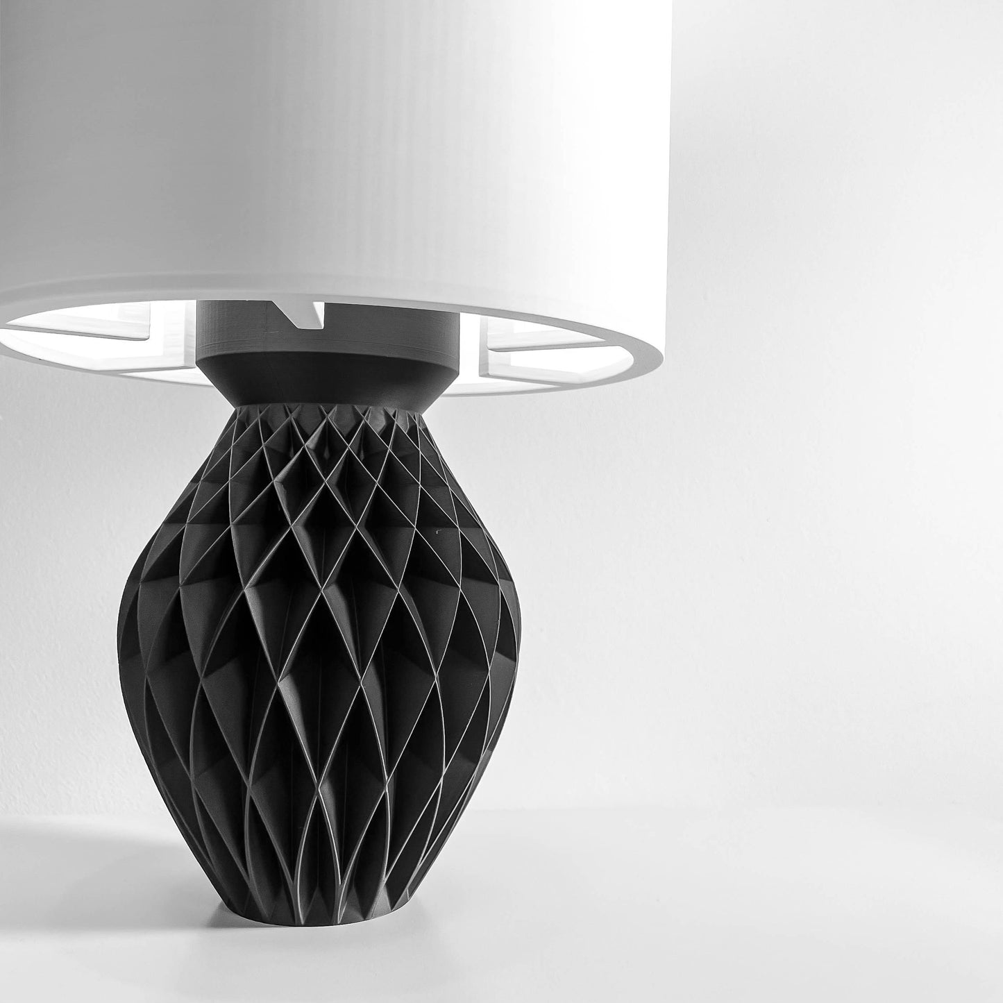 Table Lamp Modern, Architectural Bedside Workspace Reading Light, Minimalist Geometric