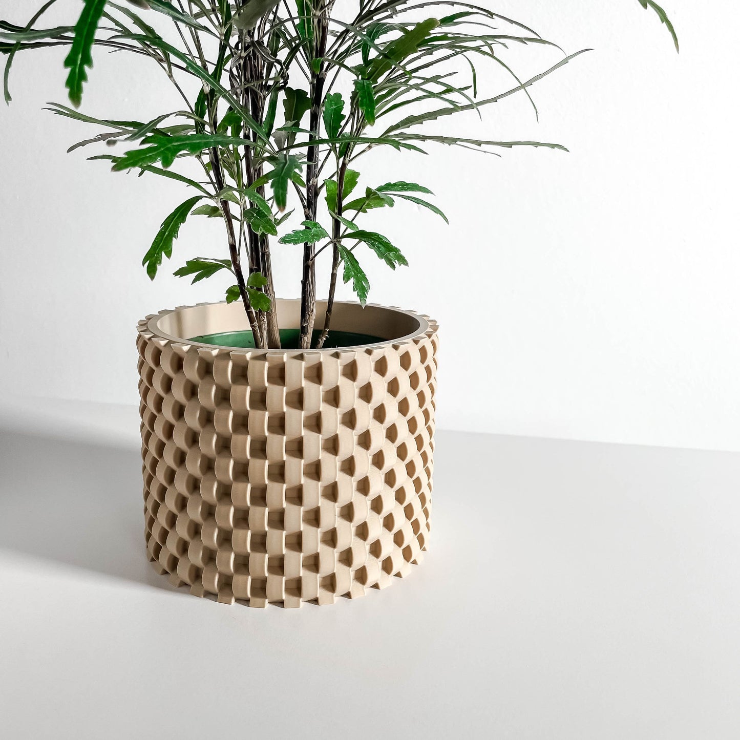 Decorative Planter Pot, Indoor Succulent Holder, Herb Container, Small Flower Desk Organizer, Sculptural Accent