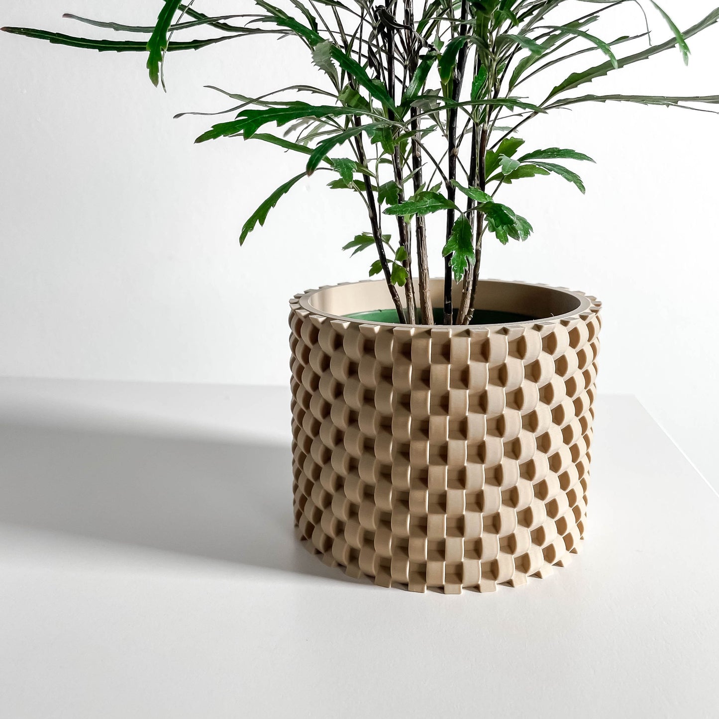 Decorative Planter Pot, Indoor Succulent Holder, Herb Container, Small Flower Desk Organizer, Sculptural Accent