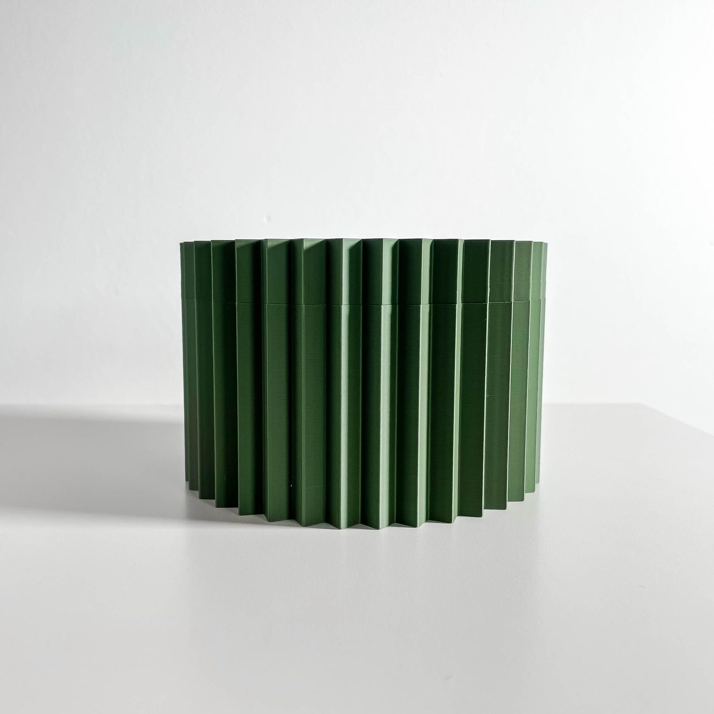 Lidded Canister, Twist Top Organizer, Vanity Caddy, Sculptural Countertop Storage