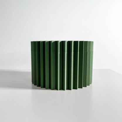 Lidded Canister, Twist Top Organizer, Vanity Caddy, Sculptural Countertop Storage