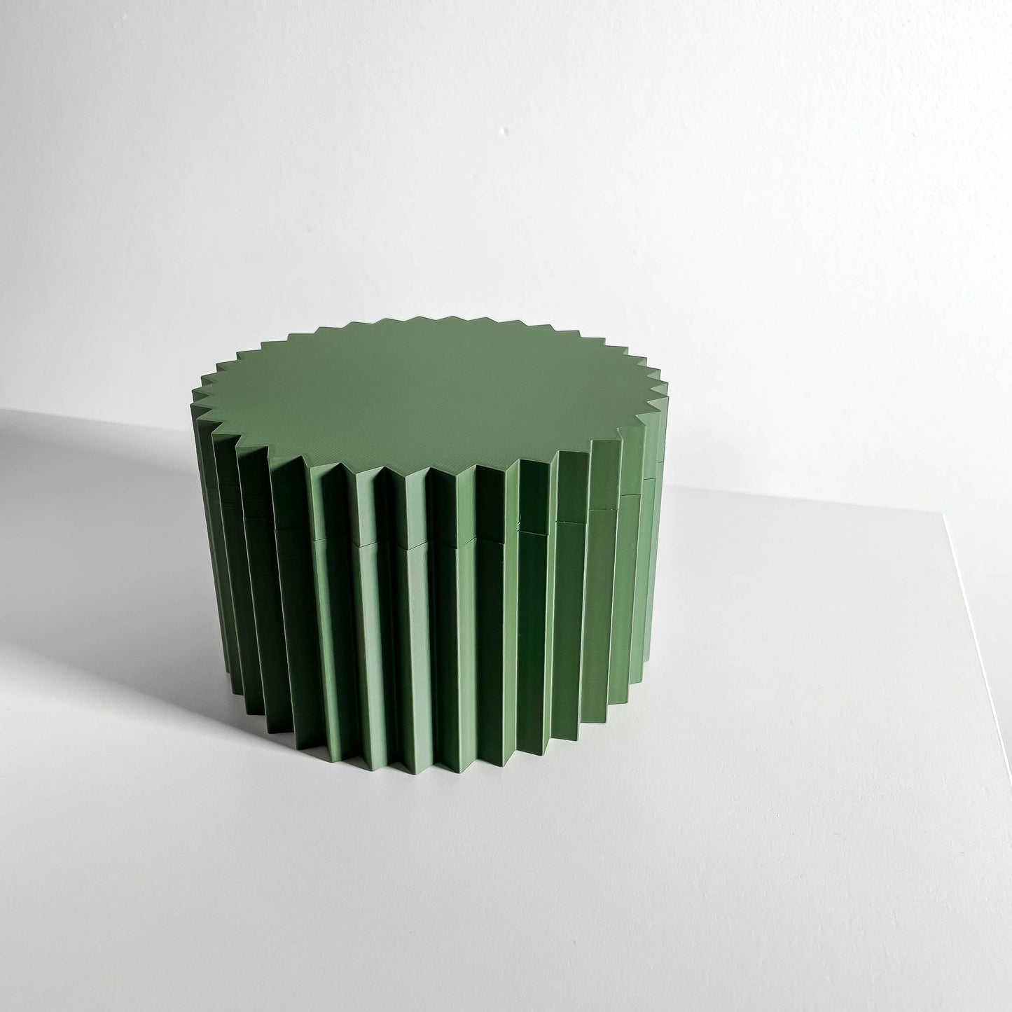 Lidded Canister, Twist Top Organizer, Vanity Caddy, Sculptural Countertop Storage