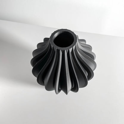 Geometric Vase, Nordic Minimalist Tabletop Accent, Modern Architectural Flower Holder