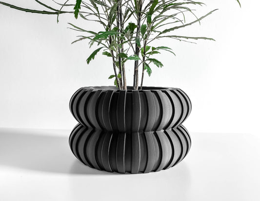 Modern planter, Japandi succulent container, artdeco desktop herb holder, minimalist